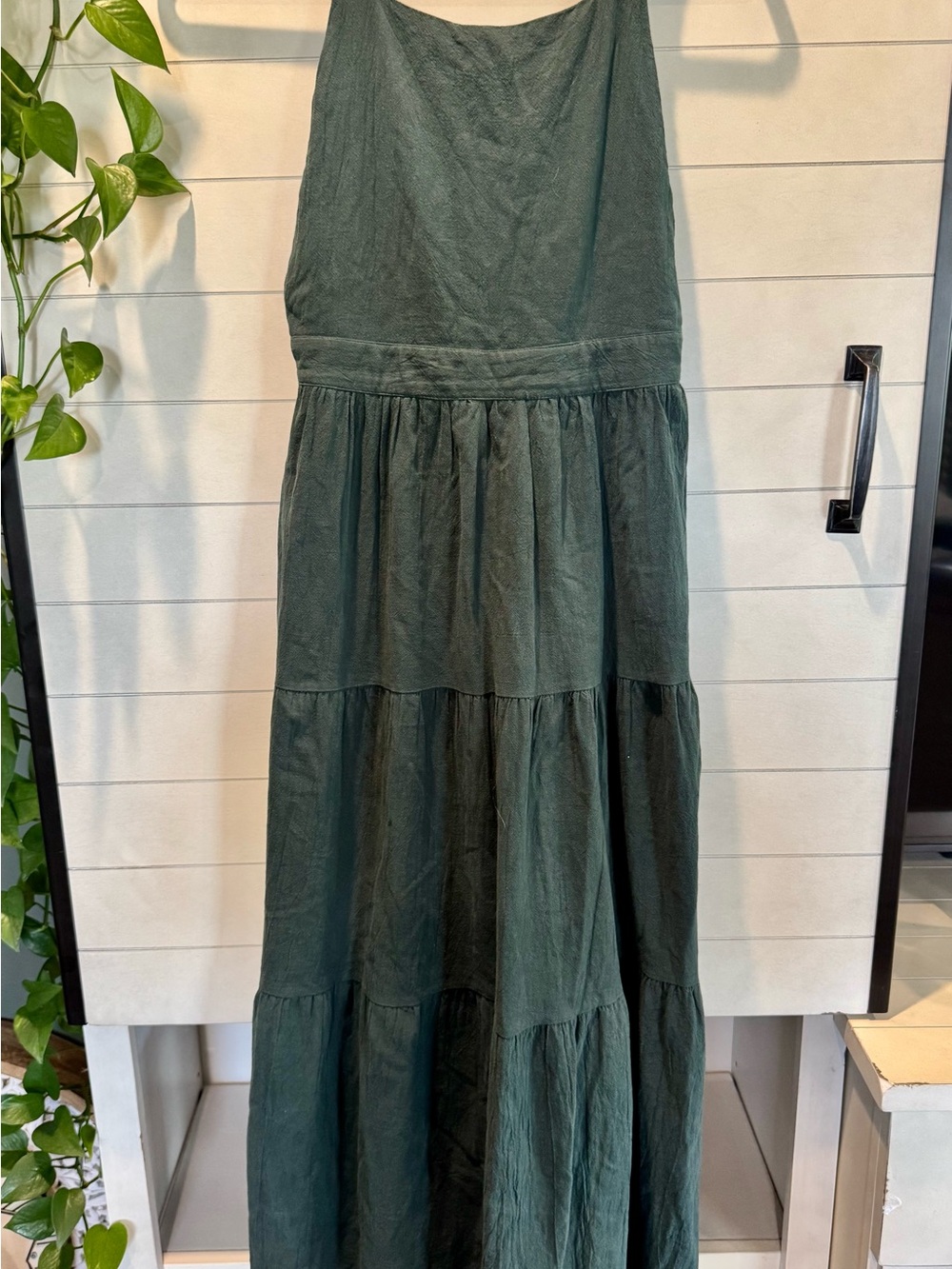 Polagram Green Tiered Midi Dress - Picture 2 of 4